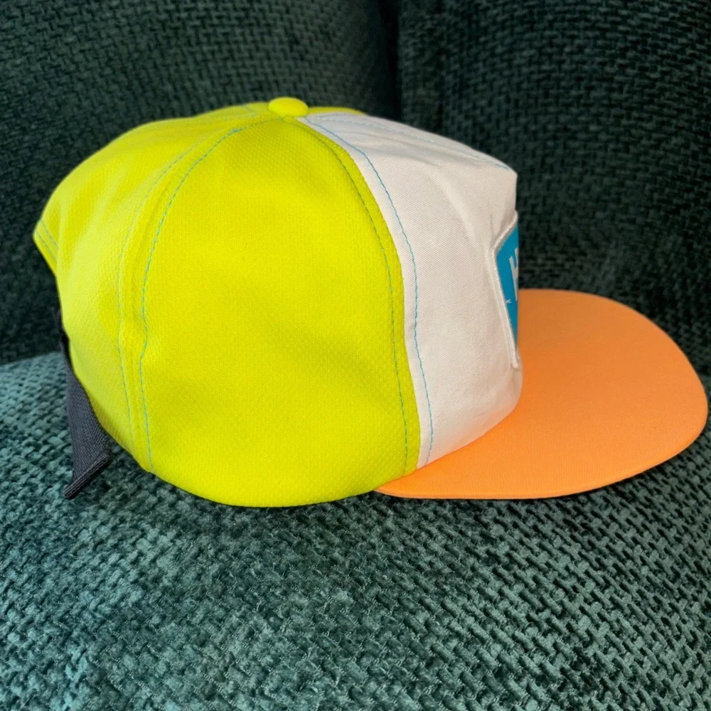 HOKA ONE ONE Time to Fly Color Block Running Cap Trucker Strap Back Retro hat - Picture 3 of 12